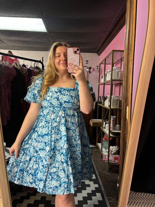 Floral Babydoll Mini Dress