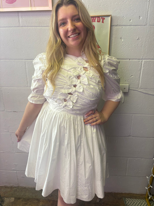 Blakely Bow White Dress