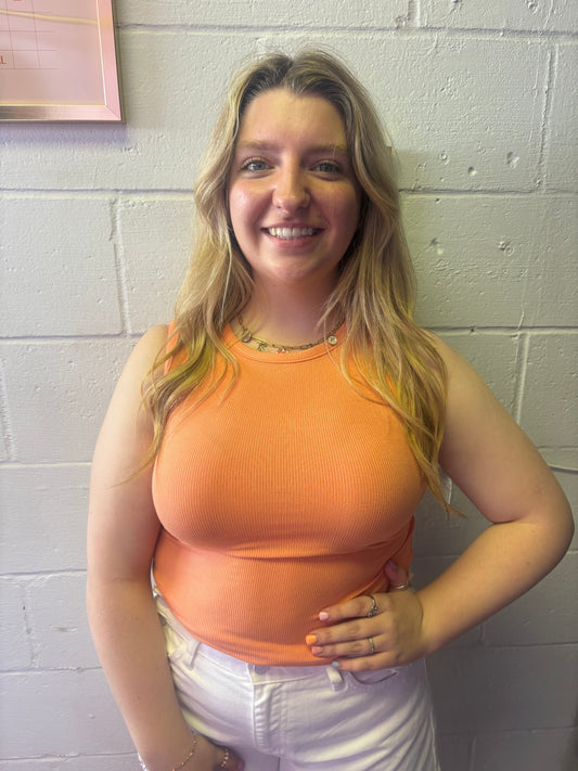 Orange Bodysuite Tank Top