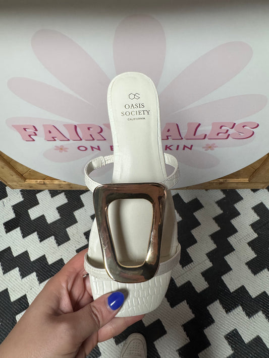 White Buckle Sandal