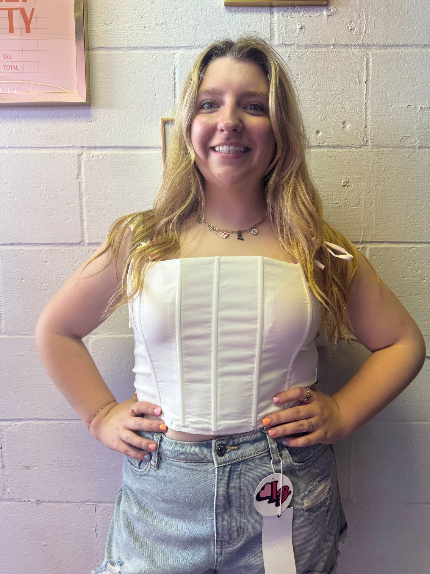 White Corset Top